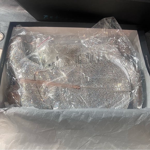 BRAND NEW! Betsey Johnson Dalas rhinestone nude/cream cowgirl boots PRICED AS IS - Picture 5 of 6